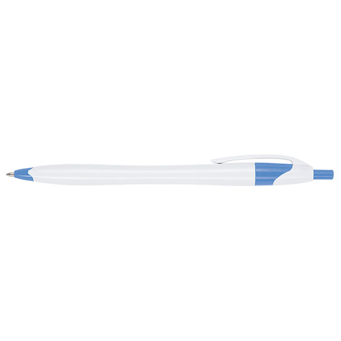 BP0015 - Slim White Barrel Ballpoint Pen