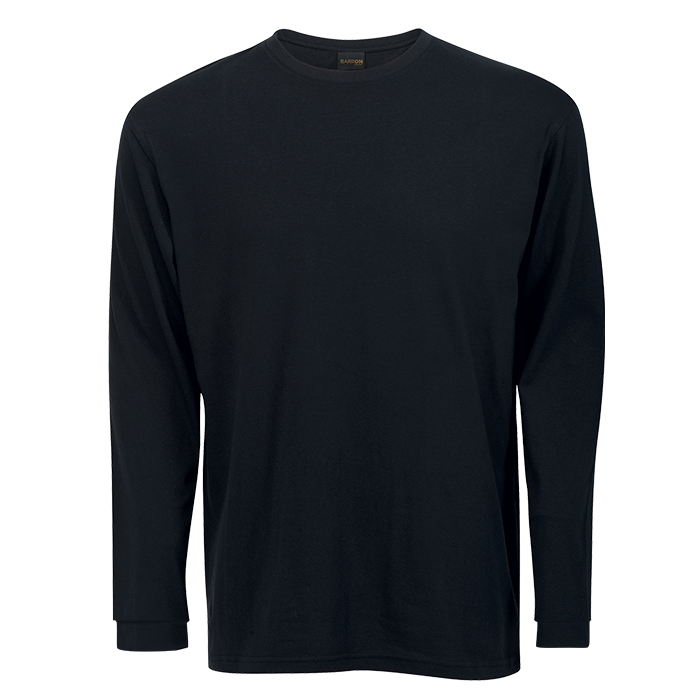 170g Barron Long Sleeve T-Shirt  Black / XL / 