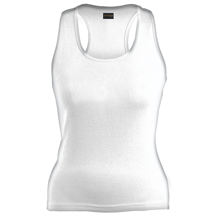 210g Ladies Racer Back  White / XS / Last Buy - 