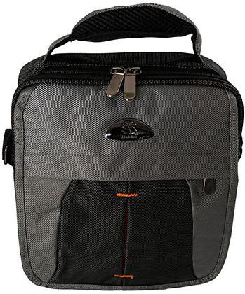 27cm Point Nylon Computer Bag-Grey/Black