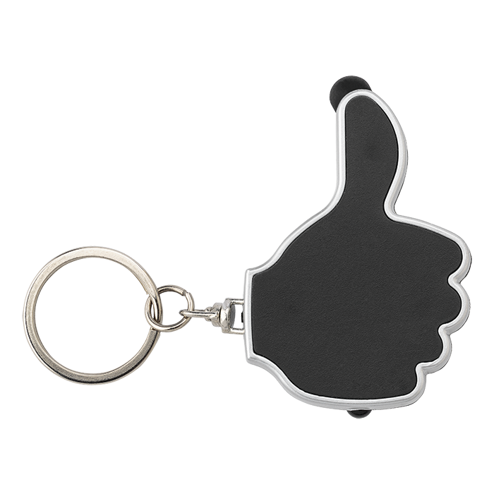 3 in 1 Thumbs Up Keychain with Stylus and LED Light