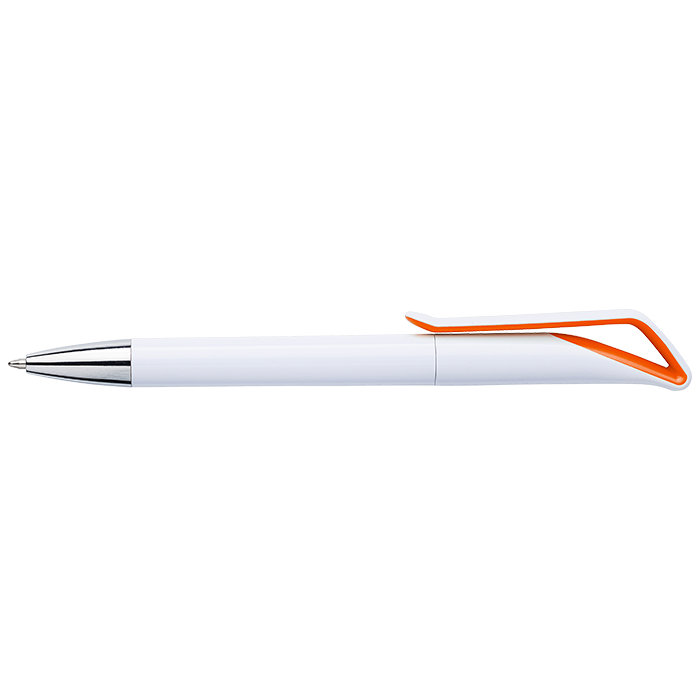 White Barrel Geometric Swan Shaped Ballpoint Pen