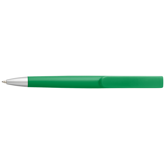 Rounded Clip Ballpoint Pen With Coloured Barrel