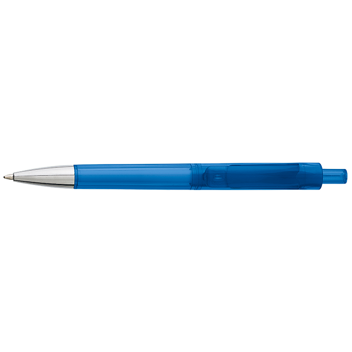 Ballpoint Pen With Transparent Coloured Barrel