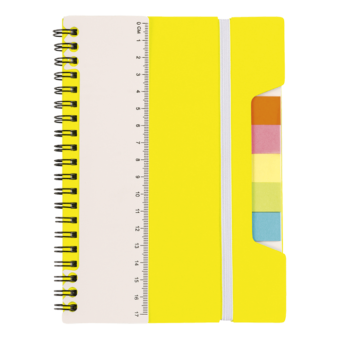 A5 Notebook With Sticky Notes And Ruler