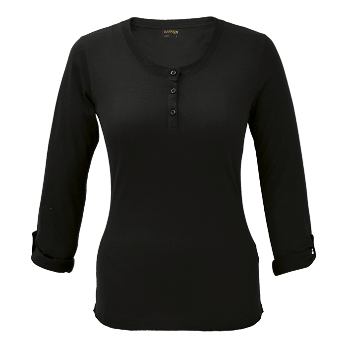 145g Henley Long Sleeve T-Shirt Ladies