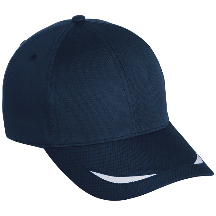 6 Panel Corner Insert Cap Navy/White / STD / Regular - Caps