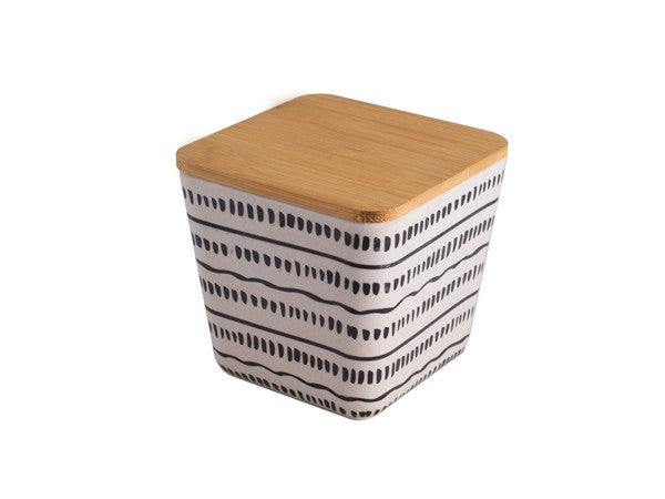 700ml Bamboo Container-Cream-Black-Brown