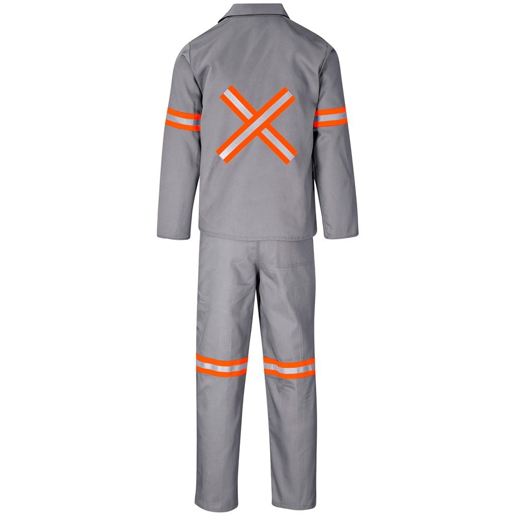 Trade Polycotton Conti - Suit Reflective Arms, Legs & Back - Orange Tape