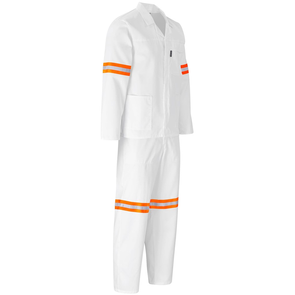 Trade Polycotton Conti - Suit Reflective Arms, Legs & Back - Orange Tape