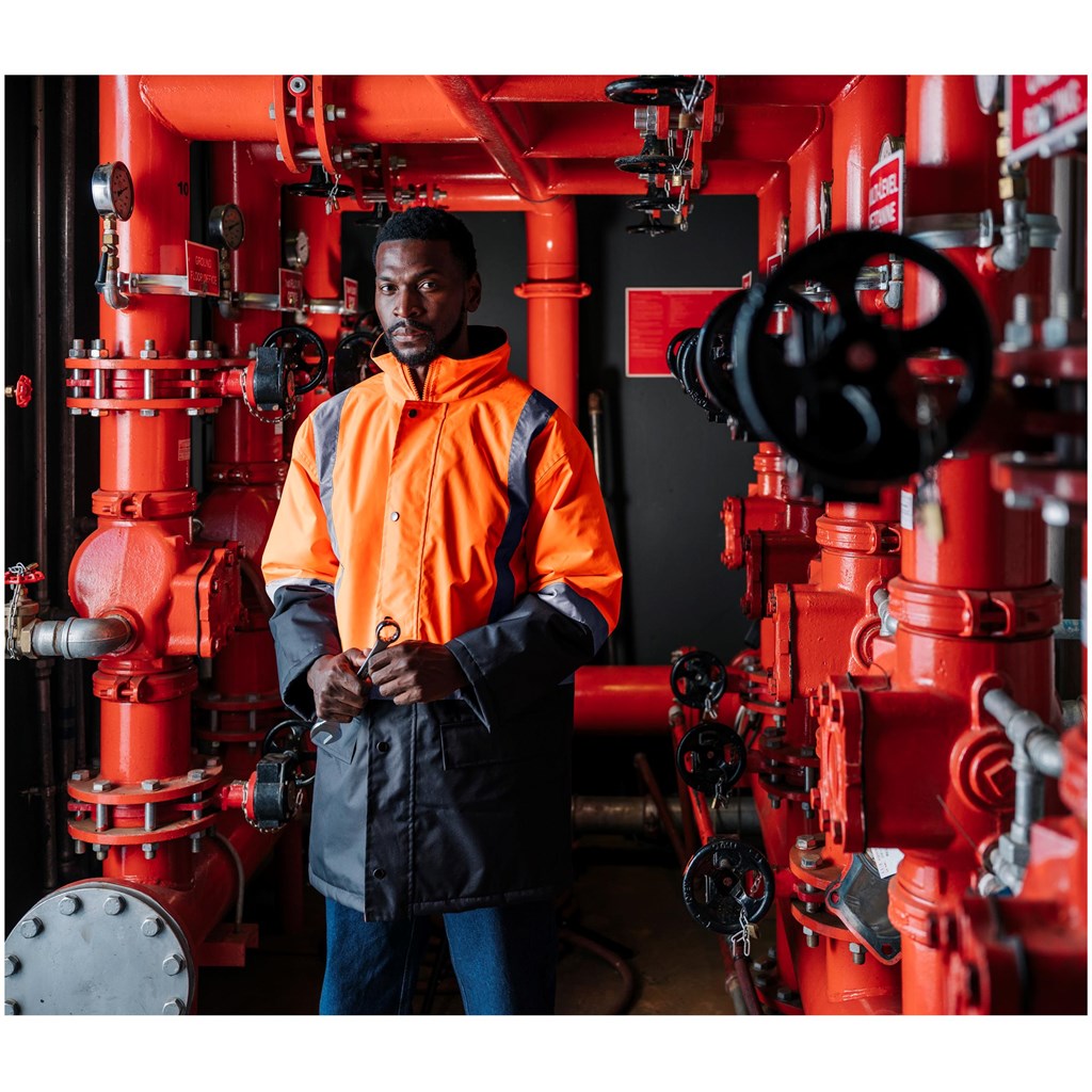 Padded Two-Tone High Visibility Reflective Jacket