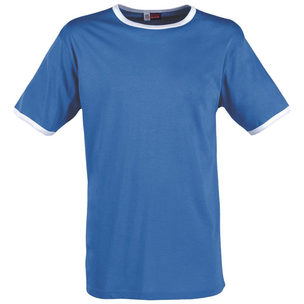 Mens Adelaide Contrast T-Shirt  - Light Blue