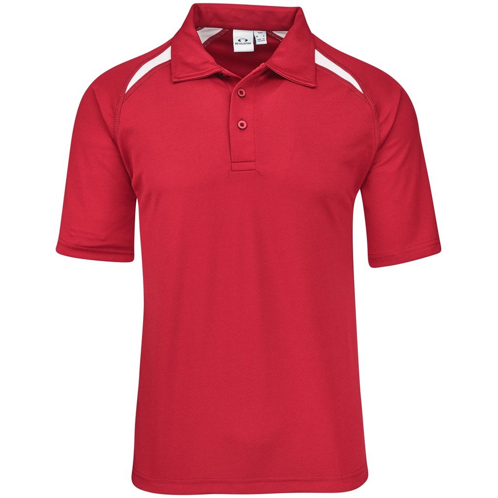 Kids Splice Golf Shirt - Black Red
