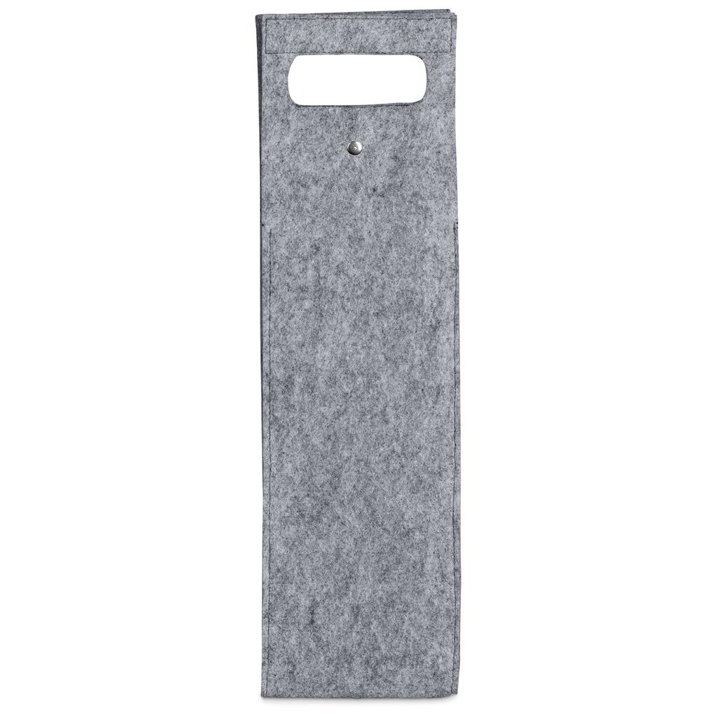 Custom Velto RPET Felt Single Wine Bottle Carrier