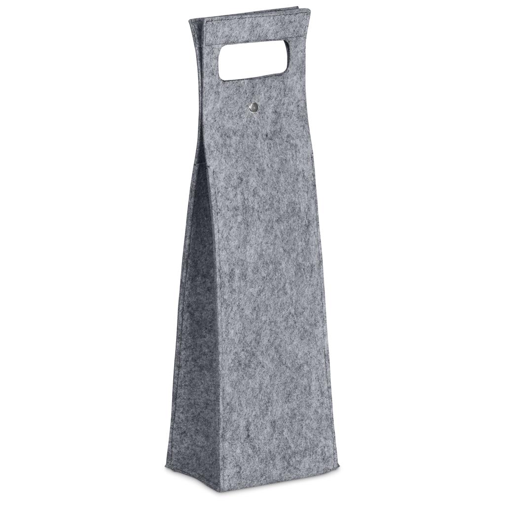Custom Velto RPET Felt Single Wine Bottle Carrier