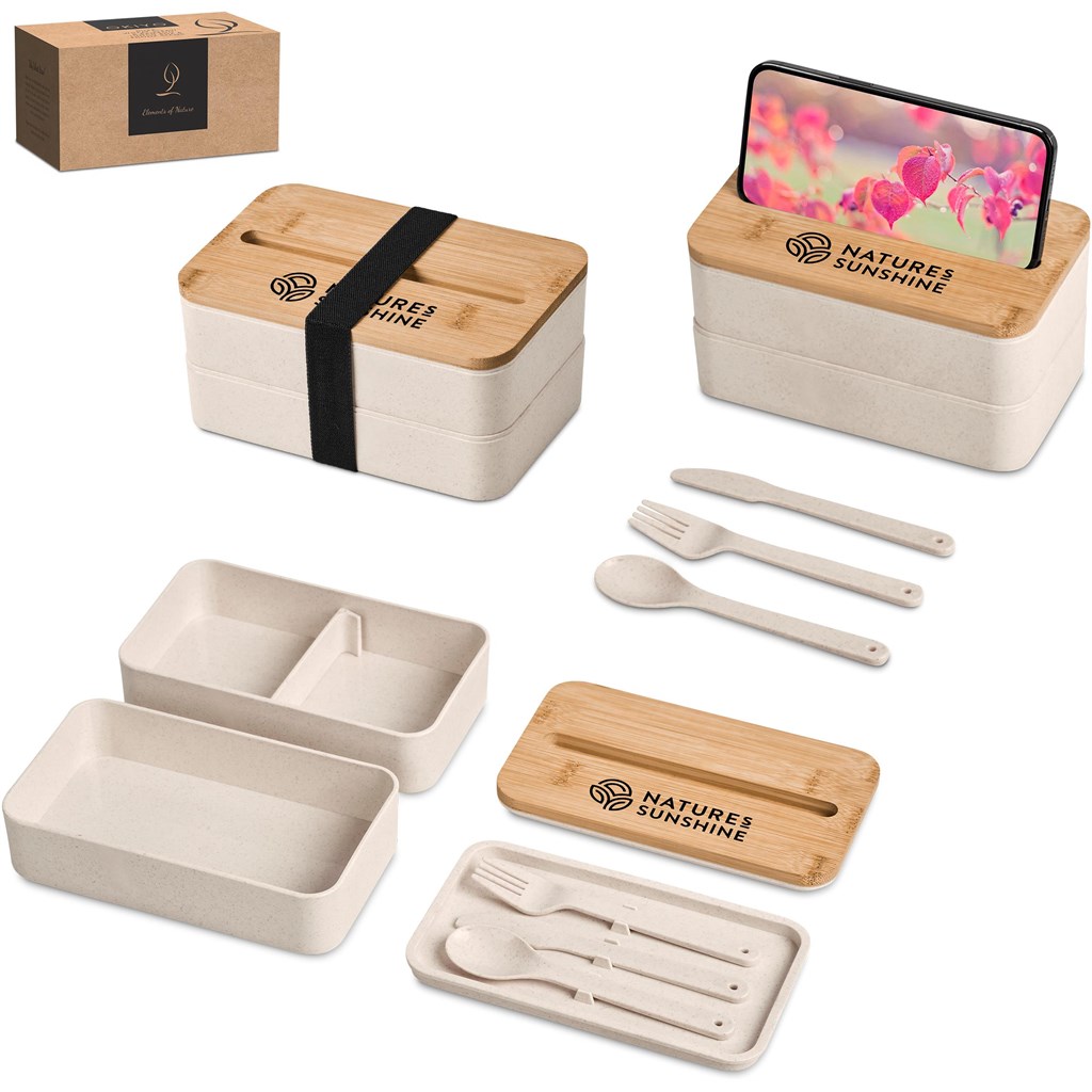 Dura Wheat Straw & Bamboo Lunch Box Set