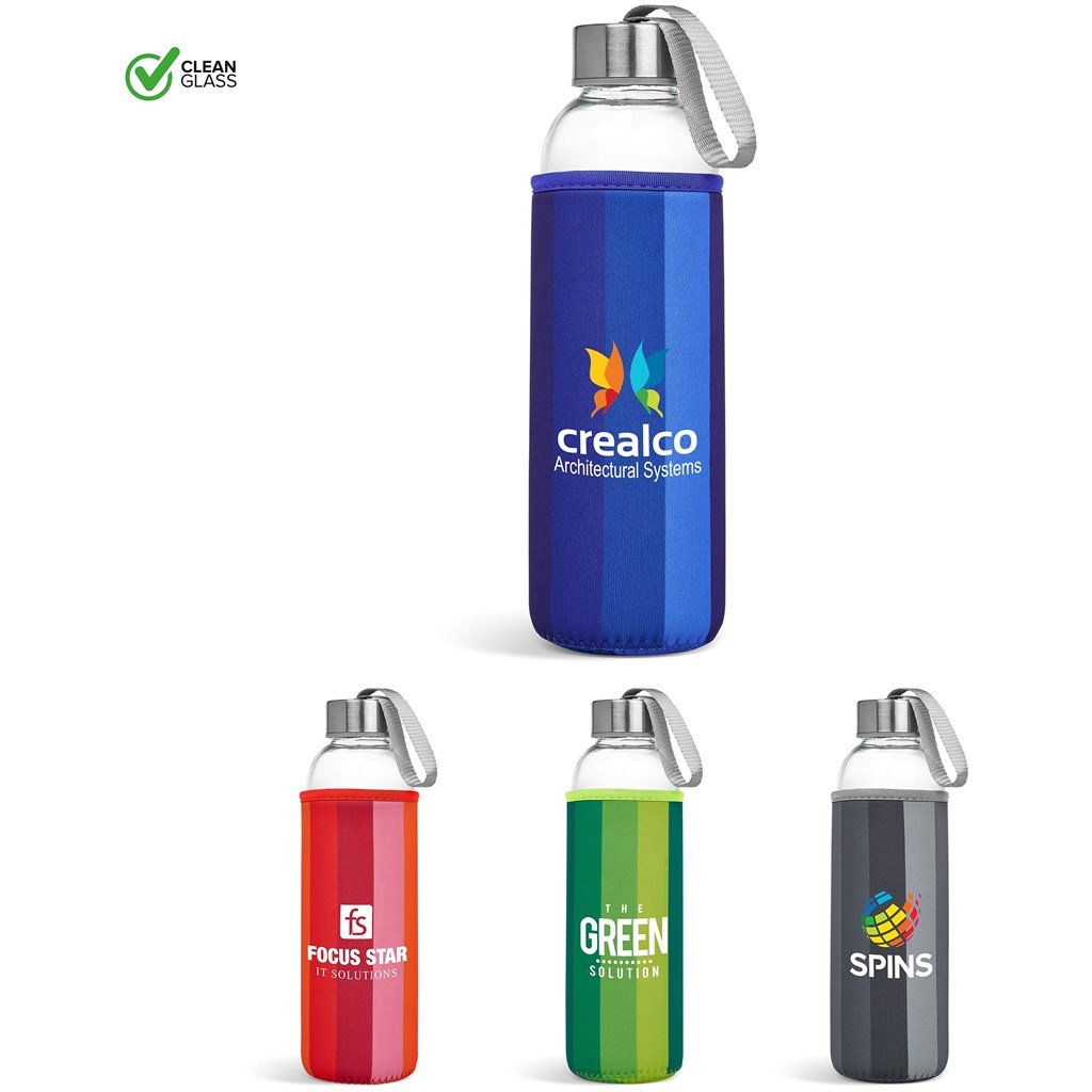 Quirky Glass Water Bottle - 500ml