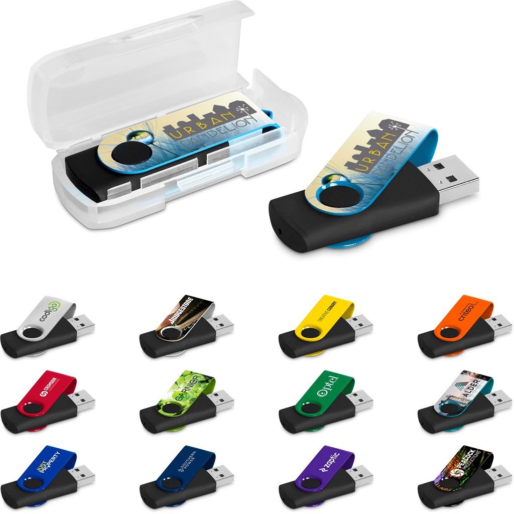 Axis Gyro Black Flash Drive - 16GB