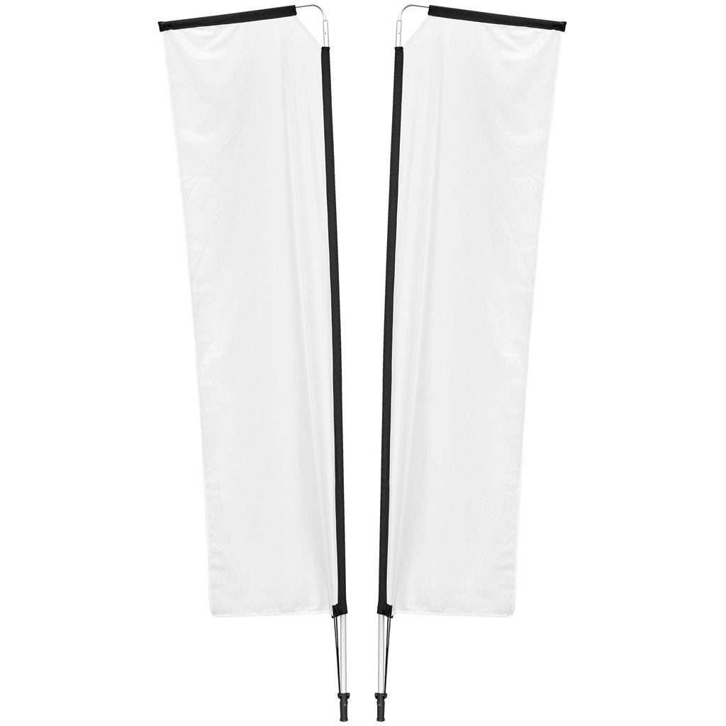 Legend 3M Sublimated Telescopic Double-Sided Flying Banner - 1 complete unit