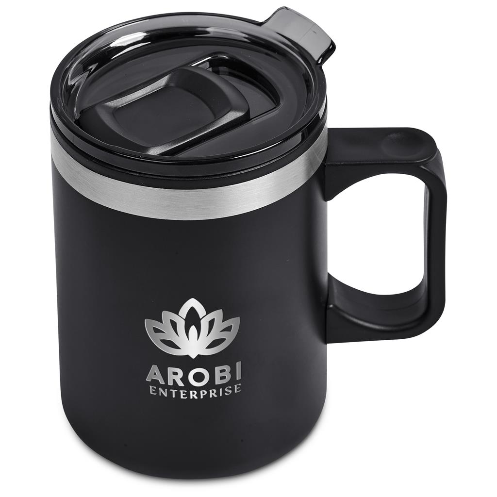 Angelo Stainless Steel & Plastic Double-Wall Mug – 360ml
