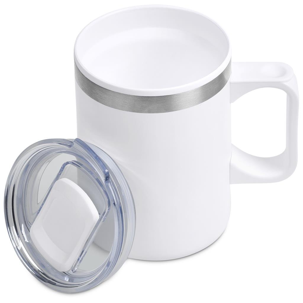 Angelo Stainless Steel & Plastic Double-Wall Mug – 360ml