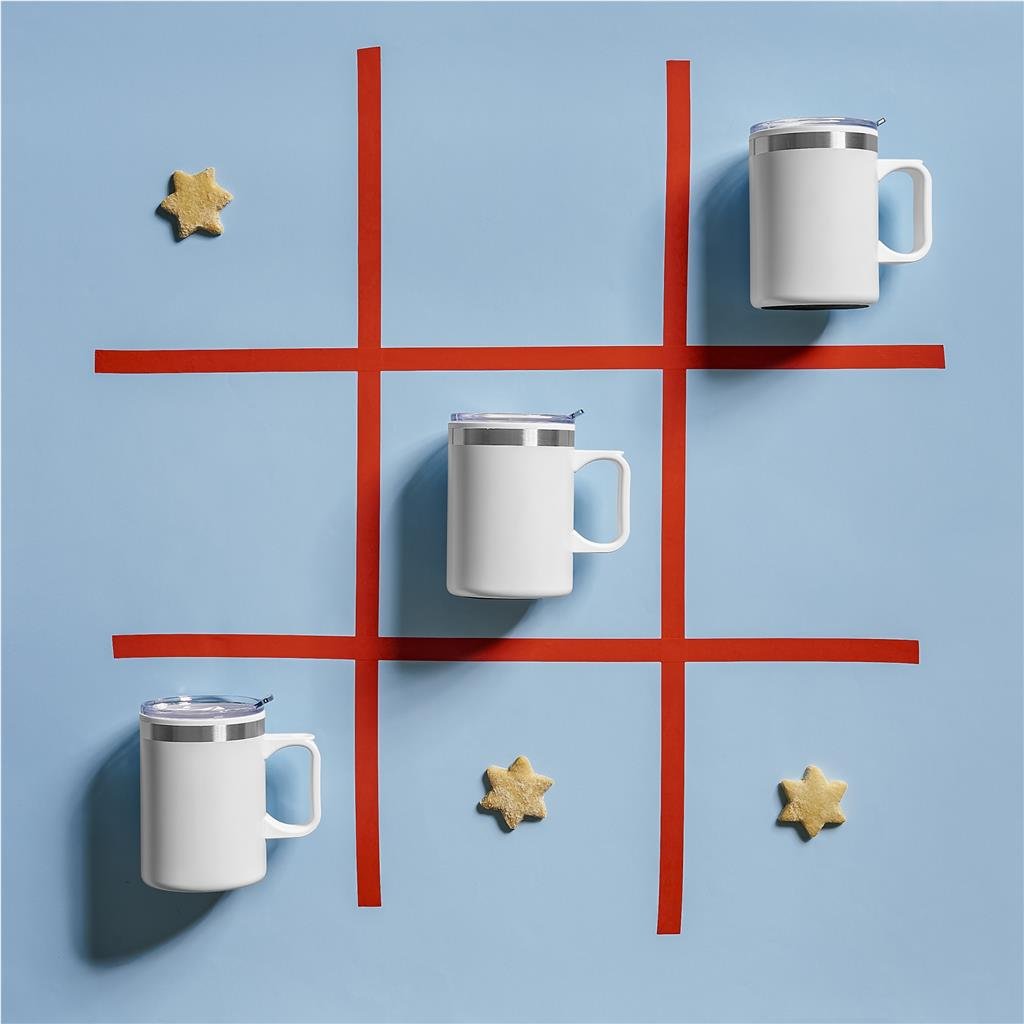 Angelo Stainless Steel & Plastic Double-Wall Mug – 360ml