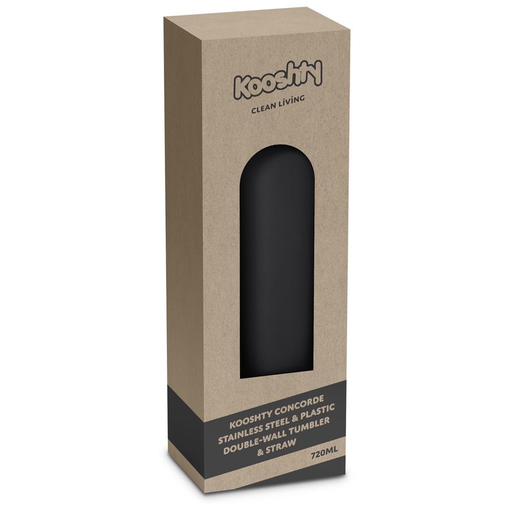 Concorde Stainless Steel & Plastic Double-Wall Tumbler & Straw - 720ml