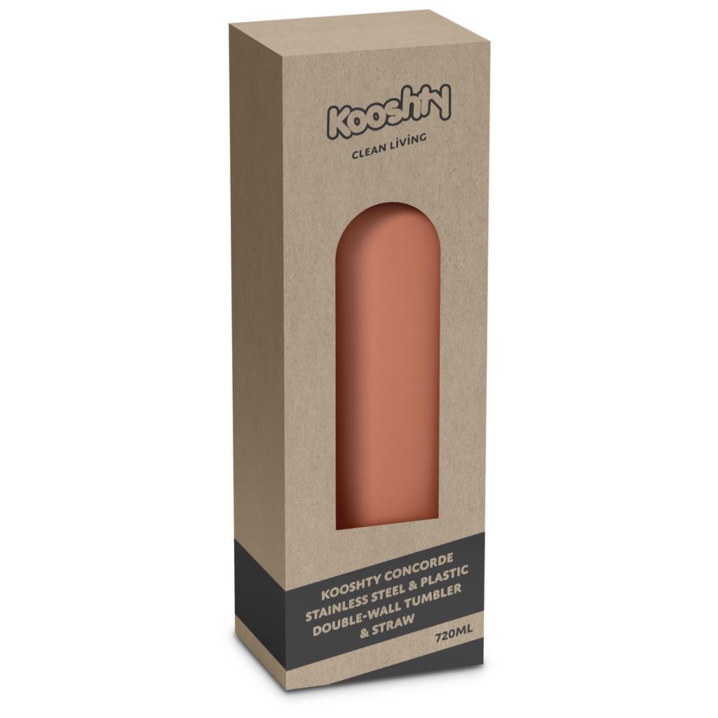 Concorde Stainless Steel & Plastic Double-Wall Tumbler & Straw - 720ml