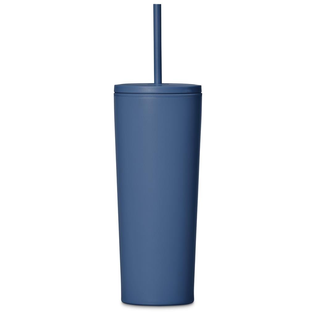 Concorde Stainless Steel & Plastic Double-Wall Tumbler & Straw - 720ml