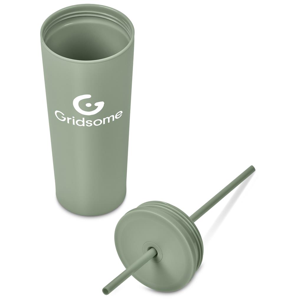 Concorde Stainless Steel & Plastic Double-Wall Tumbler & Straw - 720ml