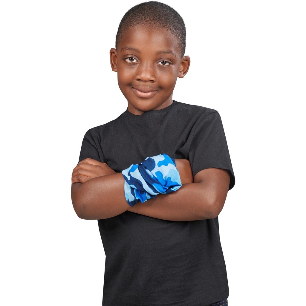 Kids Camo Flexi Tubular Bandana - Orange