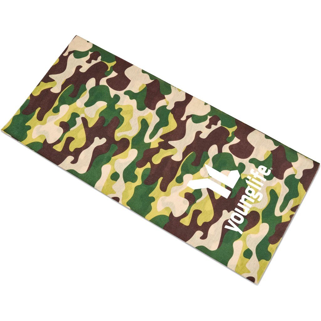 Kids Camo Flexi Tubular Bandana - Orange