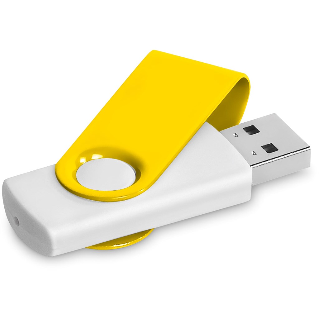 Axis Gyro White Flash Drive - 16GB