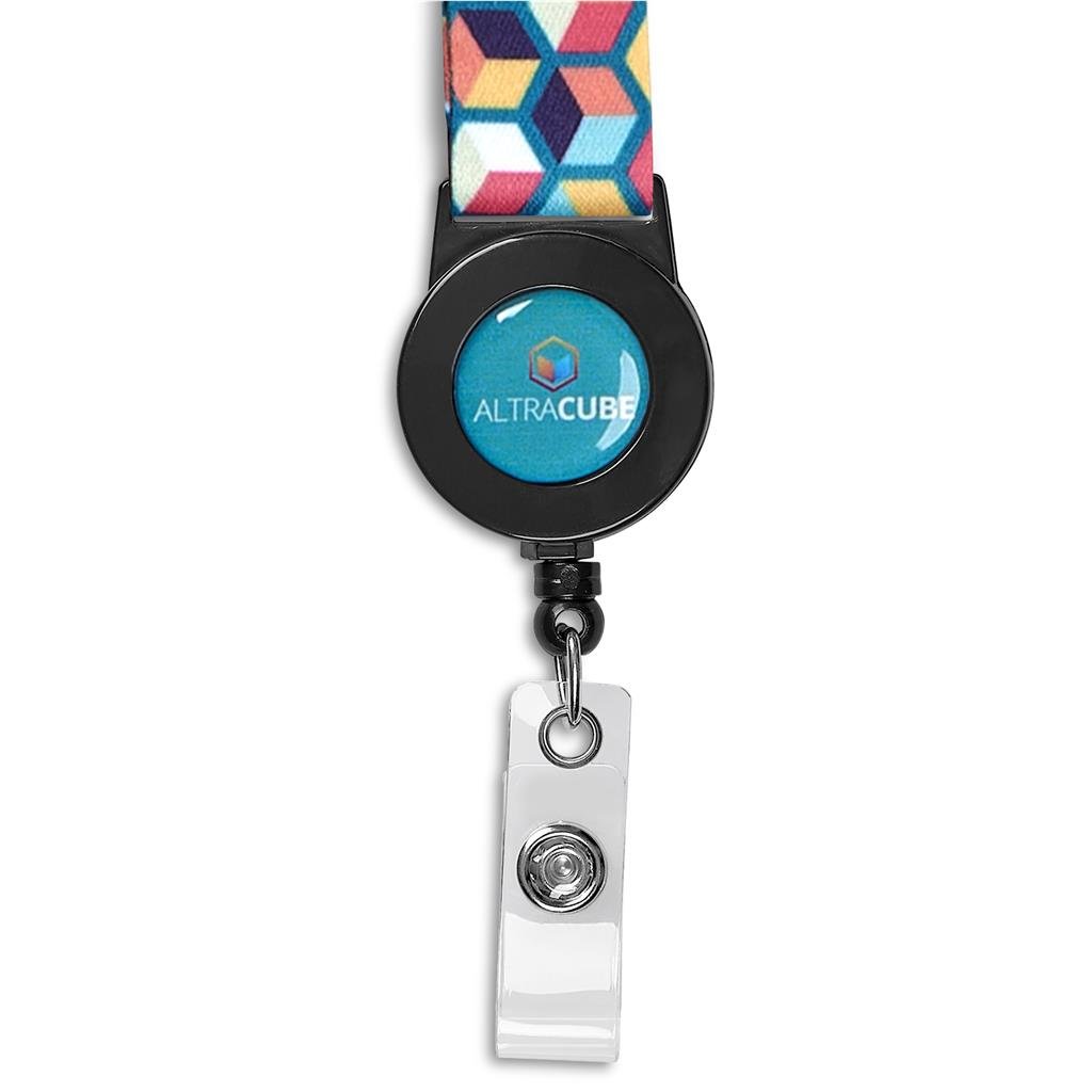 Badge Reel Single-Sided Satin Lanyard