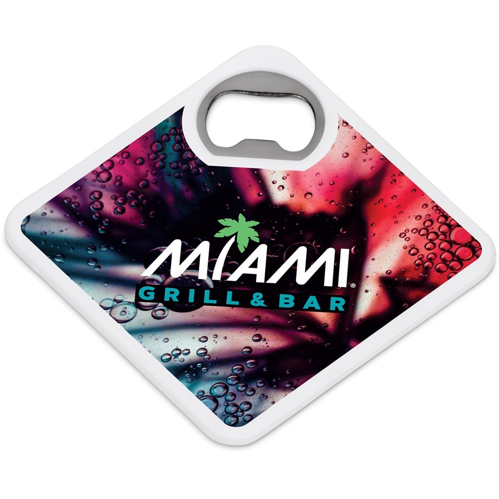 Sela Recycled Plastic Bottle Opener Coaster