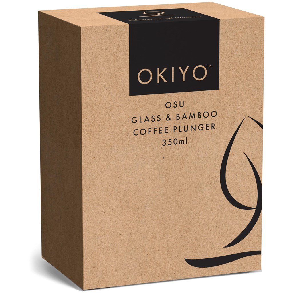 Osu Glass & Bamboo Coffee Plunger - 350ml