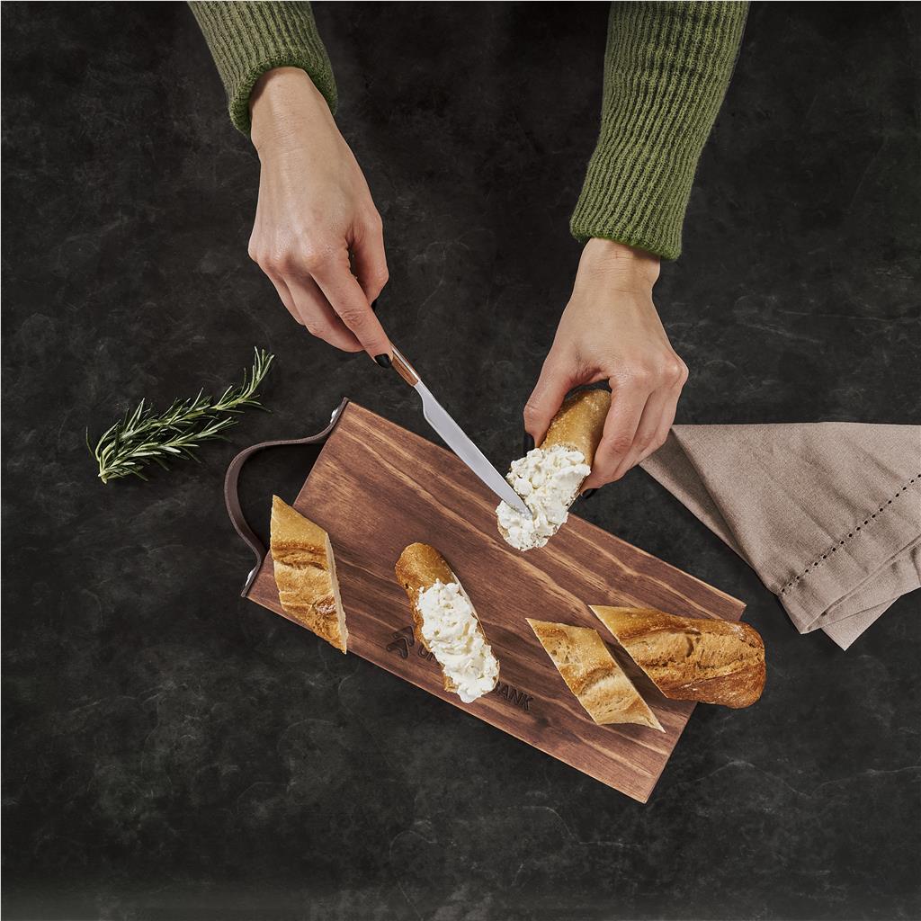 Small Team Time Wooden Tray with Leather Strap