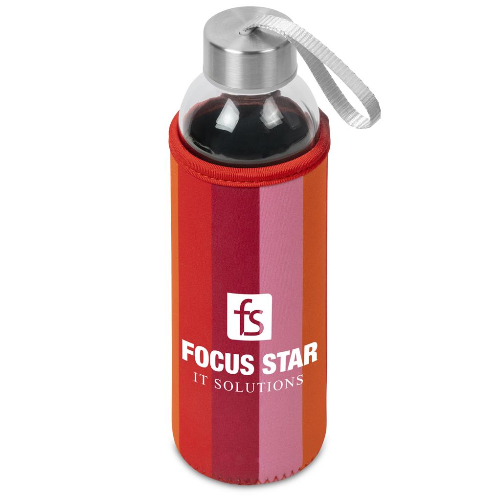 Quirky Glass Water Bottle - 500ml