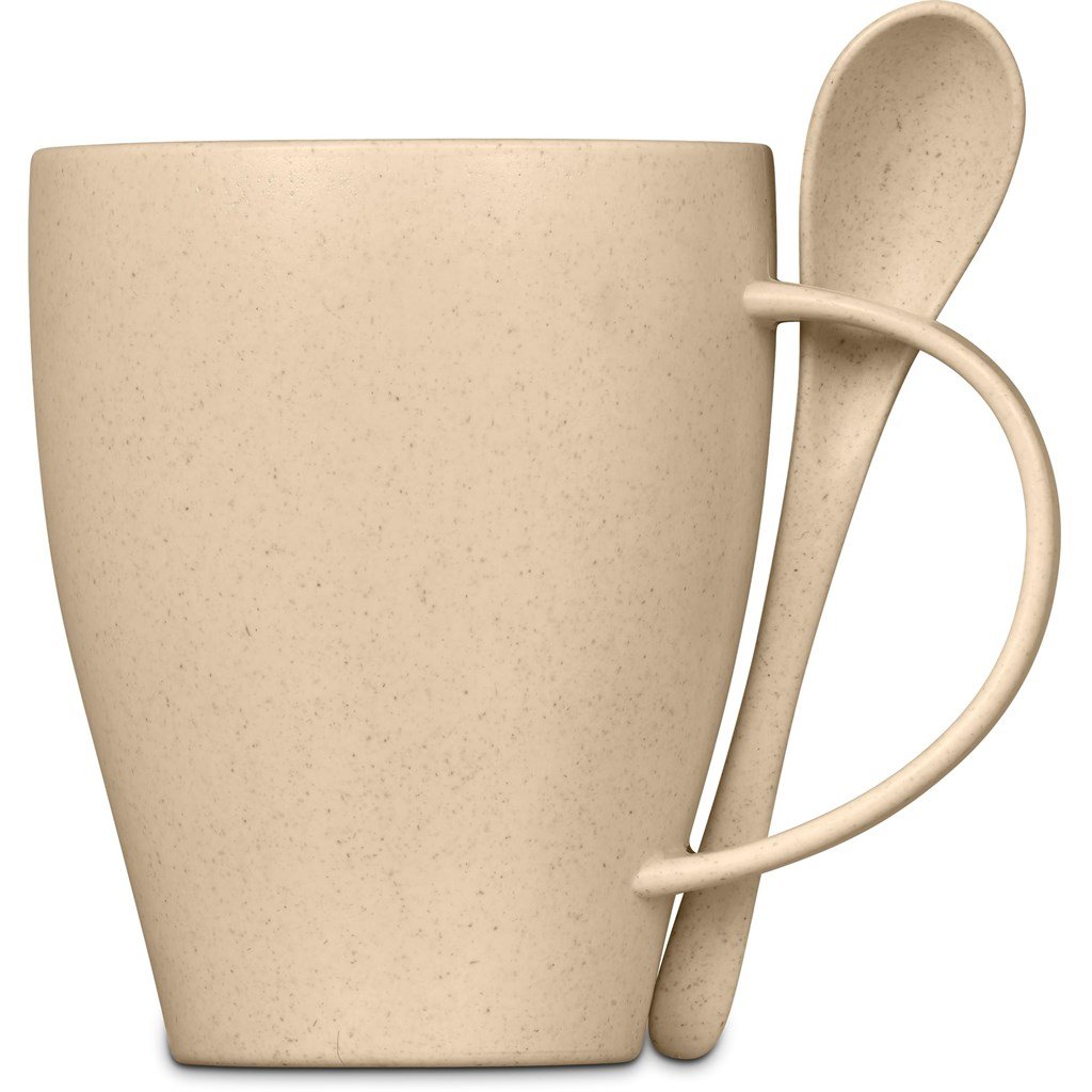 Kawai Wheat Straw Mug & Spoon - 350ml
