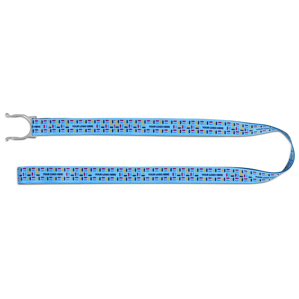 Aqua Double-Sided Crossbody Bottle Lanyard - Sample