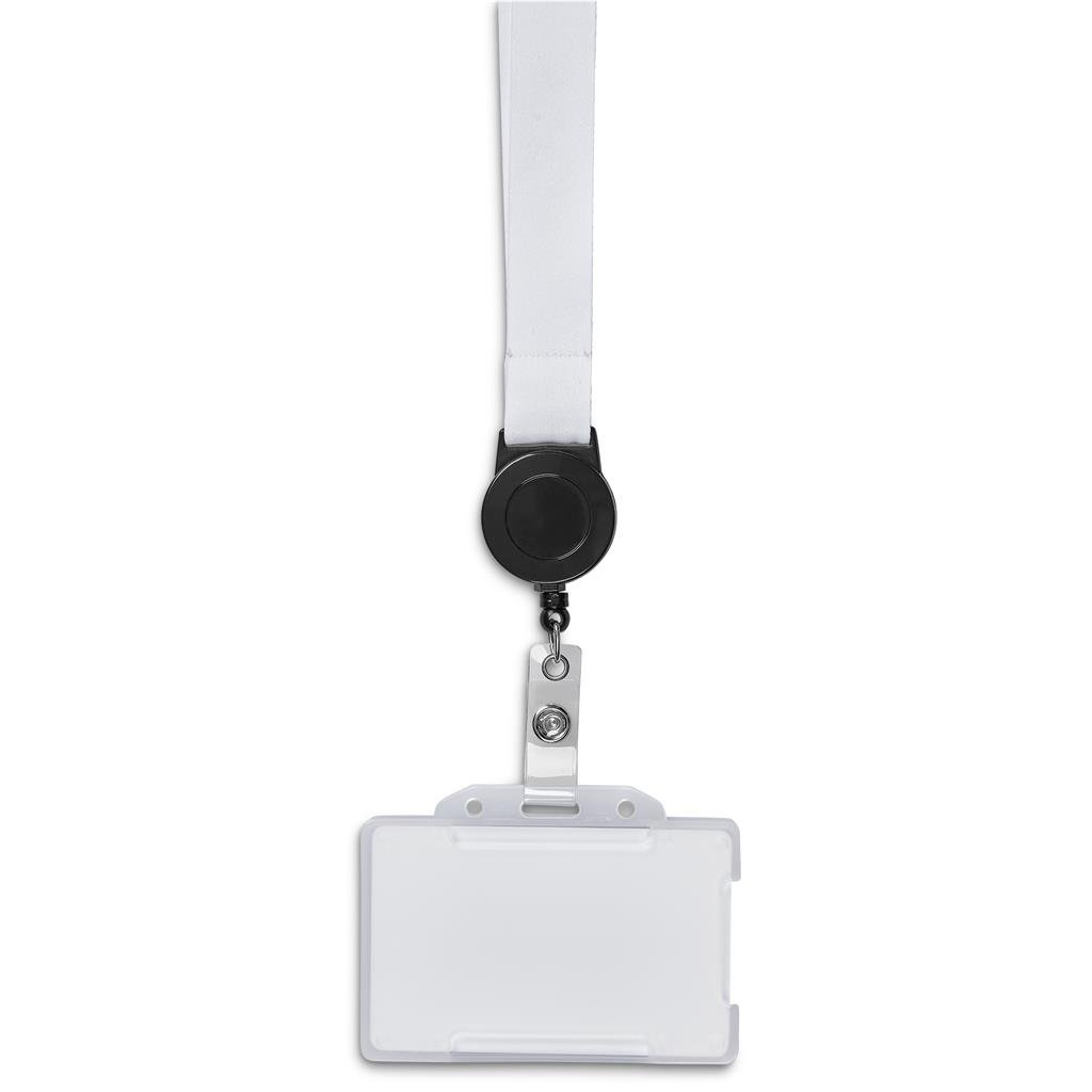 Sample Retractable Badge Reel Single-Sided Sublimation Satin Lanyard