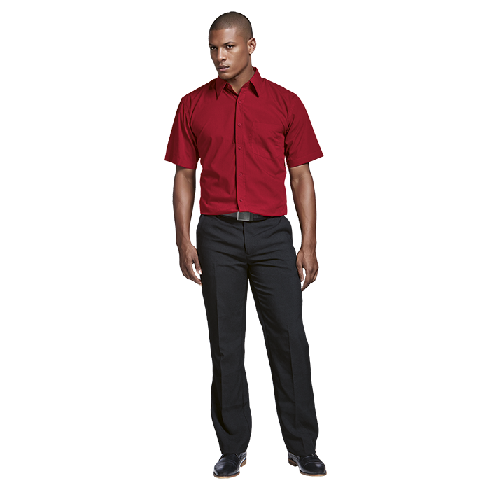 Mens Basic Poly Cotton Lounge Short Sleeve