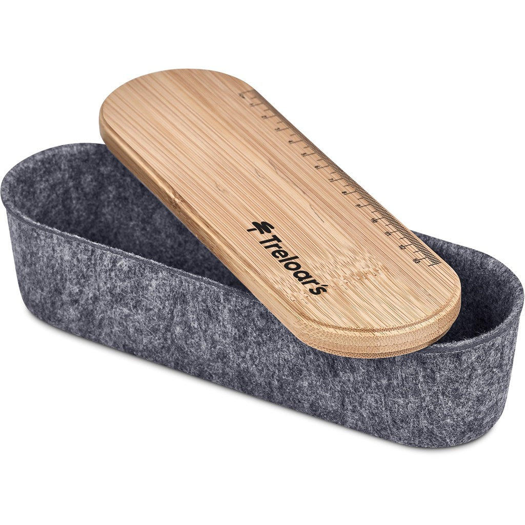 Byoga Recycled PET Felt & Bamboo Stationery Case