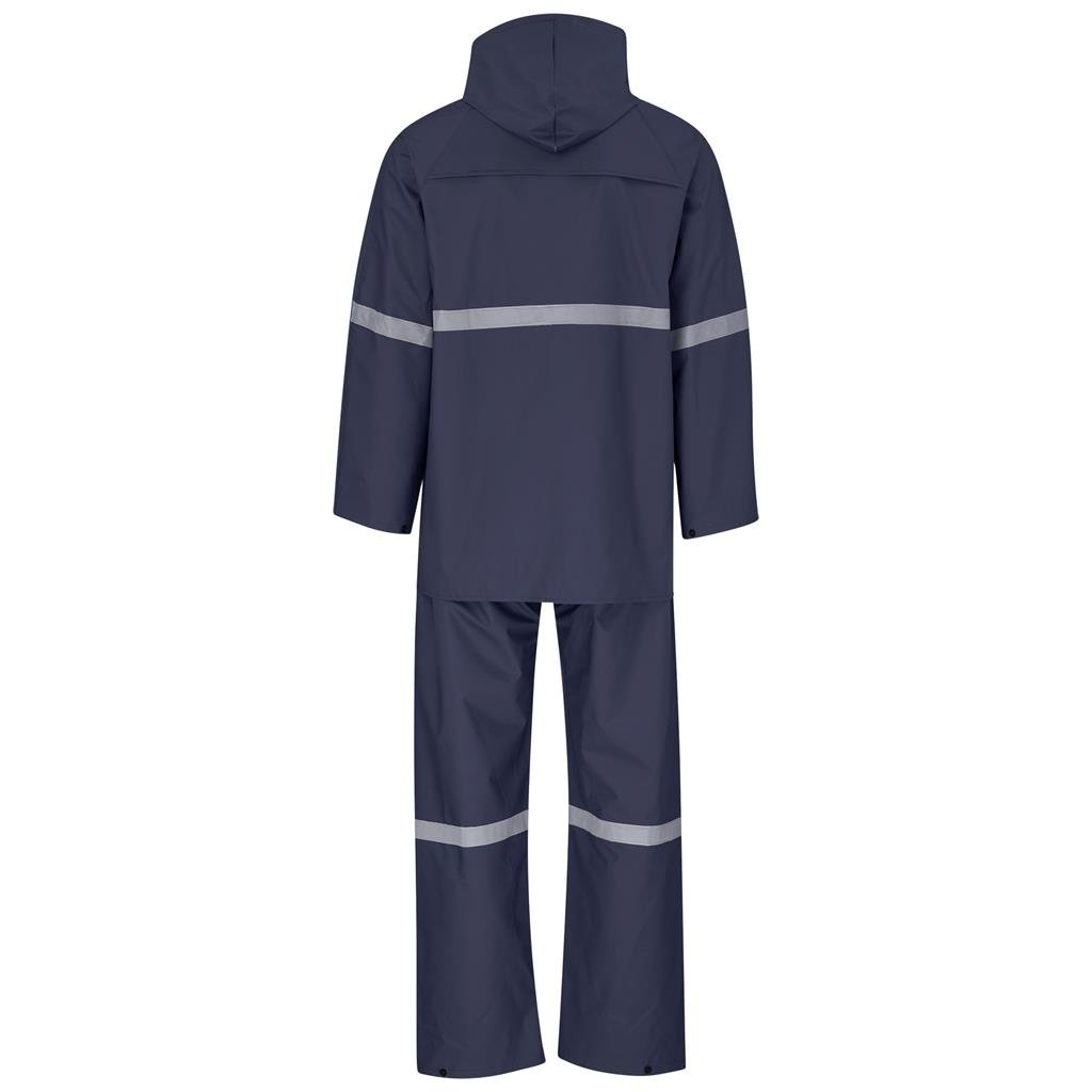 Light Duty Tornado  Hi-Viz Reflective  Rubberised Rainsuit - Navy
