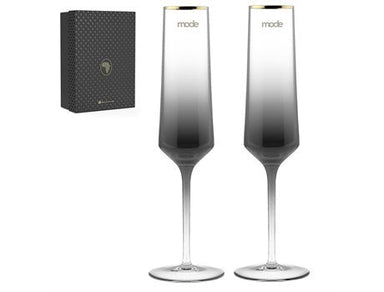 Andy Cartwright Afrique Dusk Champagne Glass Set-Black-BL