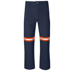 Artisan Premium 100% Cotton Pants - Reflective Legs - Orange Tape-