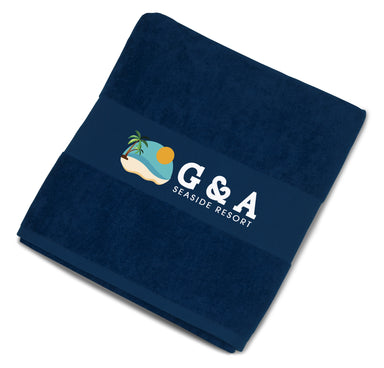 Bahamas Beach Towel - Orange Navy / N