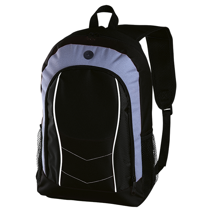 BB0163 - Arrow Design Backpack with Front Flap Black / STD /