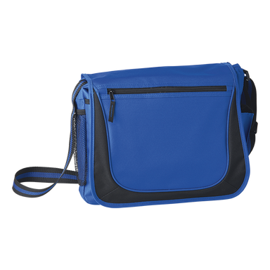 BB0166 - Messenger Bag with Coloured Stripe Strap Blue / STD