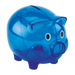 BD0012 - Plastic Piggy Bank Blue / STD / Last Buy - Novelties and Travel